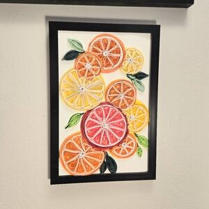 Citrus Oranges Lemons Grapefruit Framed Art. Brand new By KBlossoms